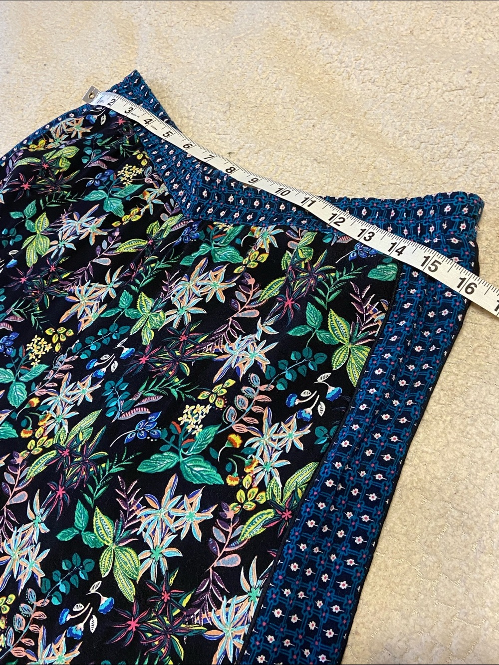 Anthropologie Ett:twa Rousseau Cropped Wide Legs floral tropical Size Medium - Picture 13 of 14